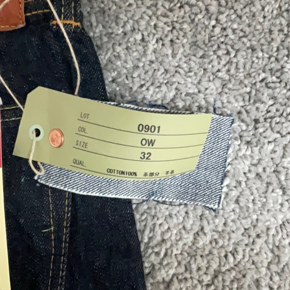 Brand New Momotaro classic STRAIGHT, 15.7oz shrink-to-fit denim, deep blue.
